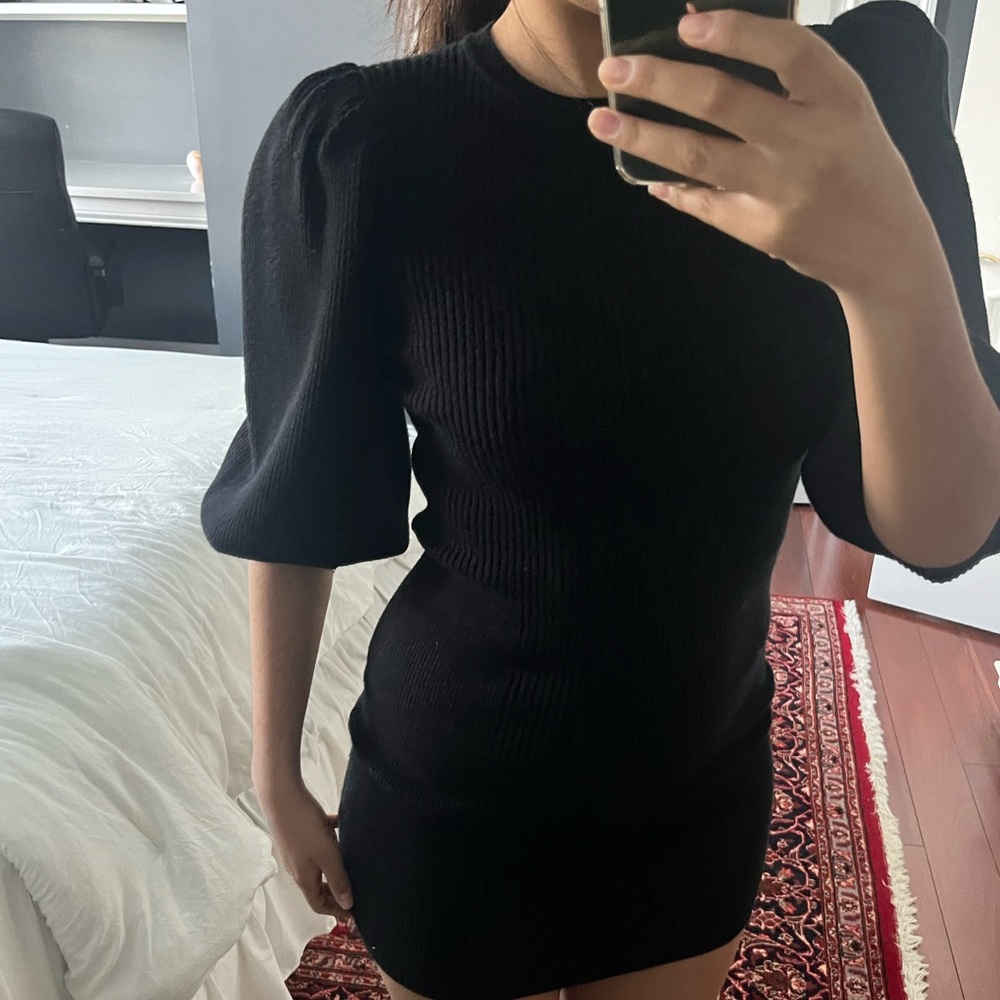 Black knit zara dress
